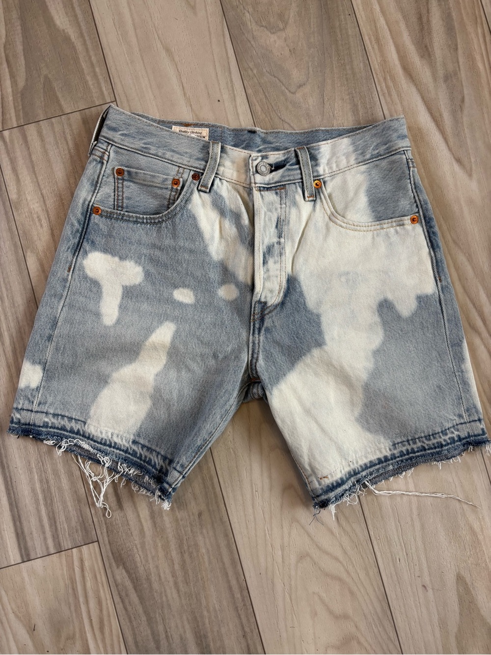 Levis Mens Shorts Size 28 Streetwear Bleach Wash